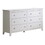 53 inch Wood Dresser, 6 Drawers, Metal Knobs, White B05672105
