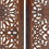 2 Piece Mango Wood Wall Panel Set with Mendallion Carving, Burnt Brown B05691085