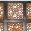 Decorative Mango Wood Wall Panel with Cutout Flower Pattern, Brown B05691086