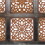 Decorative Mango Wood Wall Panel with Cutout Flower Pattern, Brown B05691086