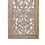Rectangular Mango Wood Wall Panel Hand Crafted with Intricate Carving, White and Brown B05691087