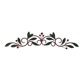 32 inch Olive Branch Metal Wall Decor, Green and Brown B05691094