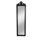 Gisela Full Length Standing Mirror with Decorative Design, Black B05691100