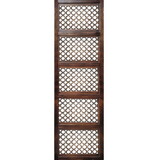 Decorative Mango Wood Wall Panel with See Through Circular Pattern, Brown B05691124