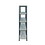 63 inch Industrial 4 Tier Bookshelf, Particleboard, Metal Frame, Gray, Black B05691148