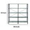 63 inch Industrial 4 Tier Bookshelf, Particleboard, Metal Frame, Gray, Black B05691148