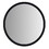 28 inch Round Wooden Floating Beveled Wall Mirror, Black B05691153