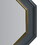 32 inch Octagonal Shape Wooden Floating Frame Flat Wall Mirror, Gray B05691154
