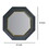 32 inch Octagonal Shape Wooden Floating Frame Flat Wall Mirror, Gray B05691154