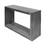 52" Cube Shape Wooden Console Table with Open Bottom Shelf, Charcoal Gray B05691158