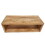 Keli 58 inch Mango Wood Coffee Table, Open Cube, 1 Shelf, Natural Brown B05691159