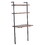 Industrial 3 Tier Mango Wood Ladder Storage Wall Shelf with Tubular Frame, Brown and Black B05691363