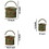 Tinged Metal Bucket Planter with Handles, Patina Rust Finish, Green, Set of 3 B056P158008