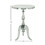 Traditional Style Aluminum Accent Table with Pedestal Base, Silver B056P158009