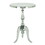 Traditional Style Aluminum Accent Table with Pedestal Base, Silver B056P158009