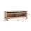 60 inch Modern TV Media Entertainment Console, 4 Compartments, Metal Frame Base, Light Oak Brown B056P158027