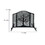 43 inches 3 Panel Iron Fireplace Screen, Mesh Design, Arched Top, Tree of Life Art, Black B056P158035