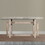 59 inch Artisan Sideboard Console Table with Geometric Interlocked Base, Distressed Matte Gray B056P158050