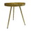Enid 19 inch Side End Table, Iron Brass Plating, Tray Top, Modern Sleek Angled Legs B056P158052