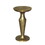 26 inch Accent Side End Table, Round Aluminum Cast Top, Pedestal Base, Antique Brass B056P158063