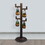 52 inch Tall Plant Stand with 4 Hanging Pots, Antique Bronze, Gold, Black B056P158065