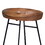 26 inch Industrial Counter Height Stool, Contoured Mango Wood Seat, Iron, Cafe Brown, Black B056P158070