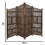 Benzara Hand Carved Foldable 4 Panel Wooden Partition Screen/RoomDivider,Brown B056P158076