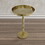 Ara 12 inch Side End Table, Vintage Sleek Pillar Base, Round Tray Top, Oxidized Antique Brass B056P158085