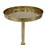 Ara 12 inch Side End Table, Vintage Sleek Pillar Base, Round Tray Top, Oxidized Antique Brass B056P158085