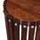 Myla 15 inch Handcrafted Round Side End Table with Vertical Planks, Iron Rivets, Dark Walnut Brown Acacia Wood B056P158088