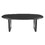 43 inch Coffee Table, Handcrafted Acacia Wood, Cut Out Rounded Panel Legs, Black B056P160031