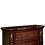29 inch Nightstand, 3 Drawers, Handcrafted Carved Trim, Vintage Cherry Brown Wood B056P160033