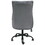 Leatherette Wooden Frame Swivel Gaming Chair, Gray and Black B056P161665