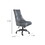 Leatherette Wooden Frame Swivel Gaming Chair, Gray and Black B056P161665