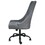 Leatherette Wooden Frame Swivel Gaming Chair, Gray and Black B056P161665