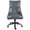 Leatherette Wooden Frame Swivel Gaming Chair, Gray and Black B056P161665