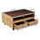 36 inch Modern Mango Wood Coffee Table, Drip Design Walnut Brown Surface, Oak White Frame B056P161670