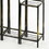 40, 29, 17 inch 2 Tier Square Metal Plant Stand, Slatted, Set of 3, Black, Gold B056P161690