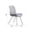 Curved Back Dining Chair with Bucket Design Seat, Set of 2, Gray B056P161692