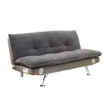 Gallagher Contemporary Futon Sofa with Speaker & Bluetooth Function, Gray Finish B056P161697