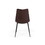 Leatherette Dining Chair with Horizontal Stitching, Set of 2, Brown B056P161713