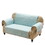 Reversible Loveseat Protector, Polyester, Coral Print, Elastic Strap, Blue B056P162455