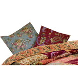 Kamet Fabric Decorative Pillow with Floral Prints, Set of 2, Multicolor B056P162458