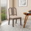 Yu 36 inch Acacia Wood Dining Chair, Slat Back, Set of 2, Weathered Brown B056P163157