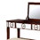40 inch 2 Piece Vanity Desk Set, Flip Top Mirror, Padded Stool, Cherry Brown B056P163170