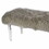 Soft to Touch Gray Mongolian Fur Bench B056P163176