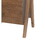 Wooden Side Table with 2 Drawers and a Shape Legs, Brown and Gray B056P163224