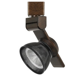 12W Integrated LED Metal Track Fixture with Mesh Head, Bronze and Black B056P163231