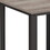 22 inches Square Wood Top End Side Table, Open Wire Bottom Shelf, Gray, Black B056P164429