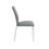 Leatherette Side Chair with Flared Back and Tubular Legs, Set of 2, Gray B056P164452